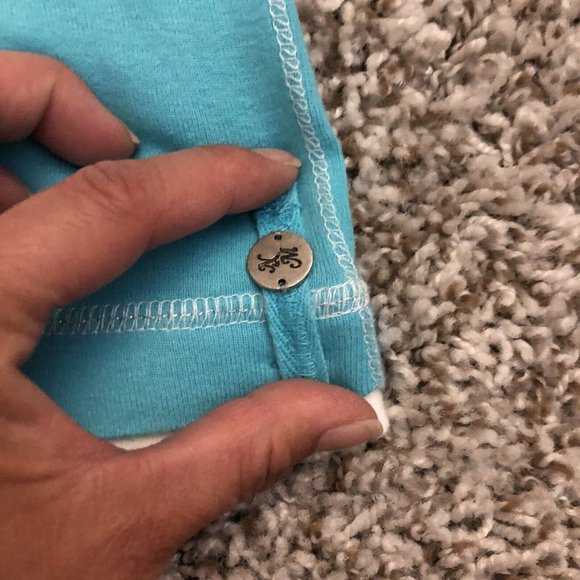 Natalie & me weekend polo Collar Size Small Colorful Small Pocket Details Blue - Picture 6 of 9